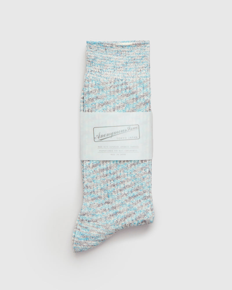 H/G Splash Crew Sock in Sax