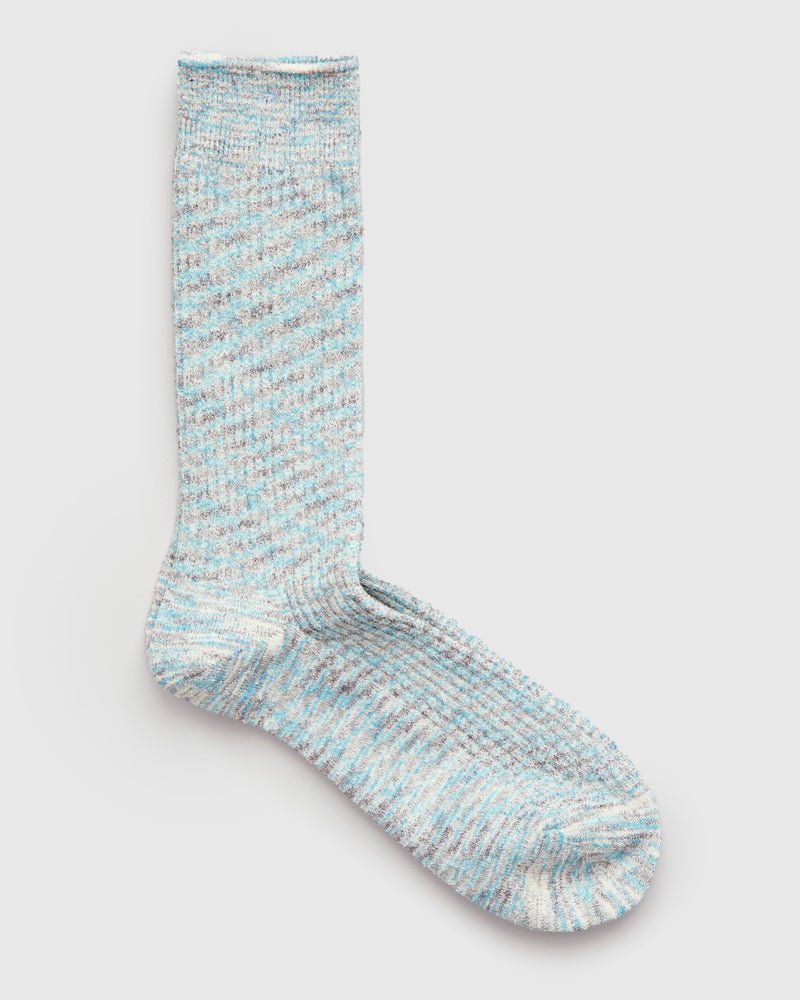 H/G Splash Crew Sock in Sax