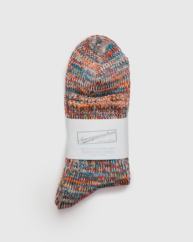 Melange Quarter Length Sock in Miami Sunset