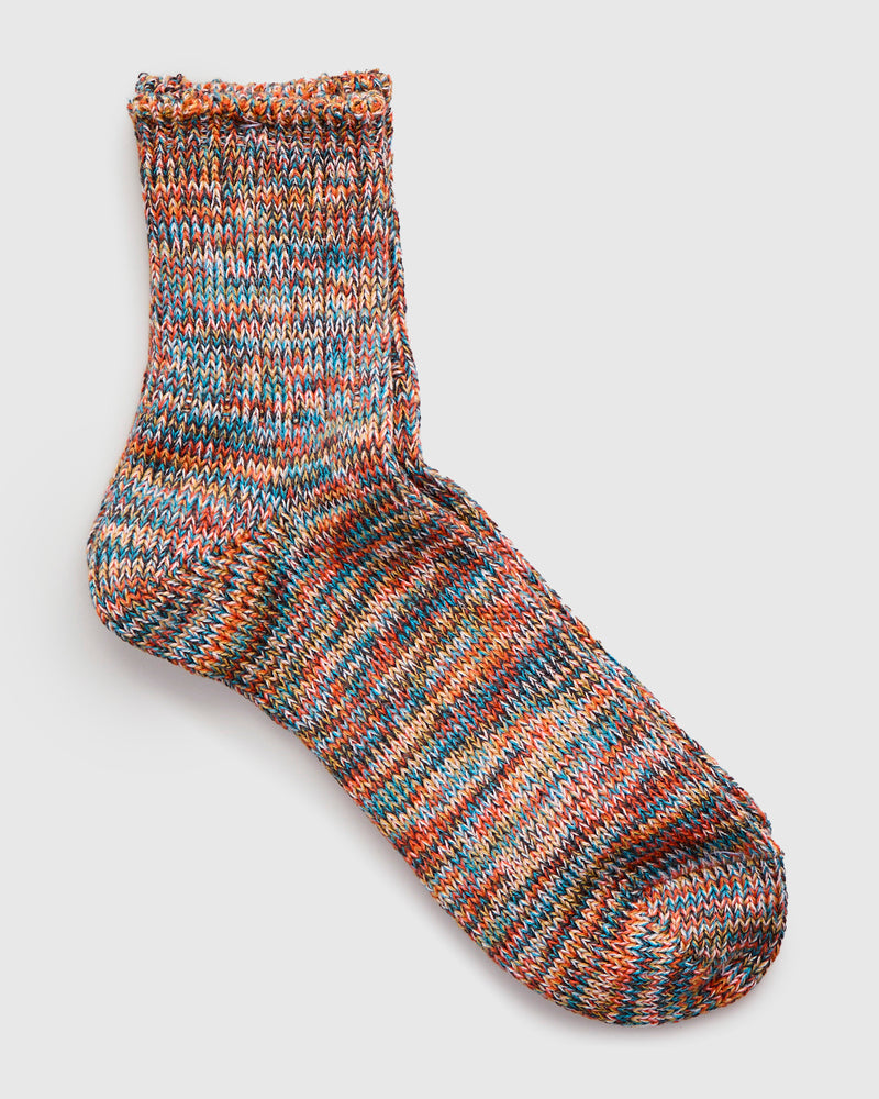 Melange Quarter Length Sock in Miami Sunset