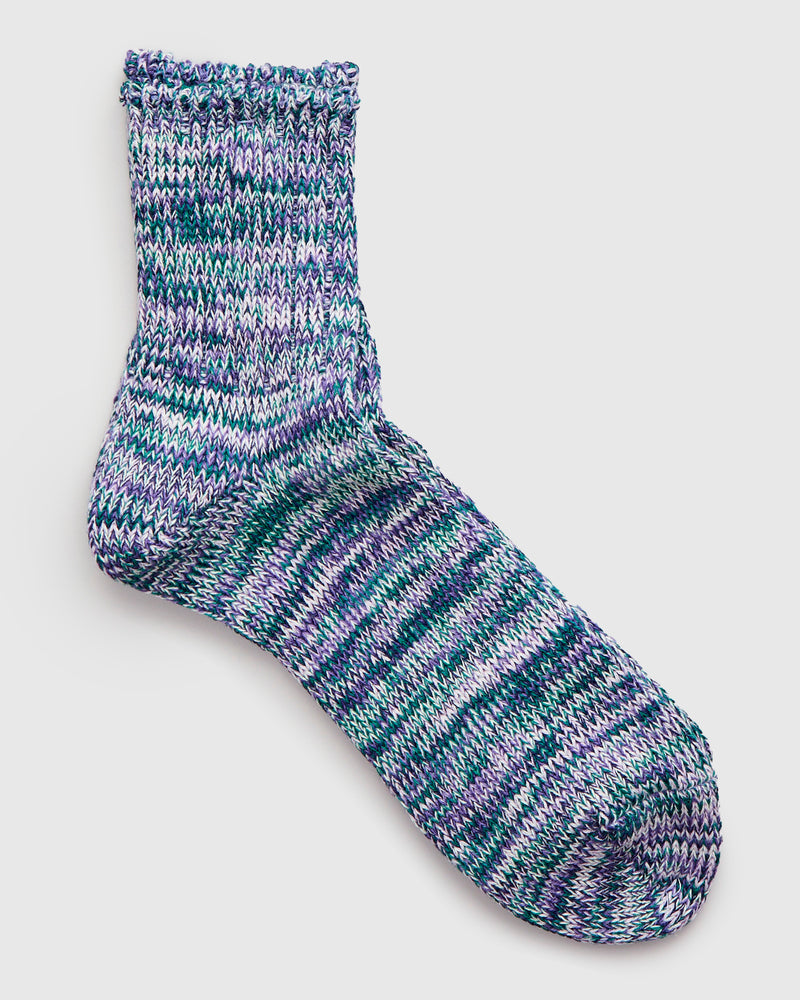 Melange Quarter Length Sock in Northern Lights