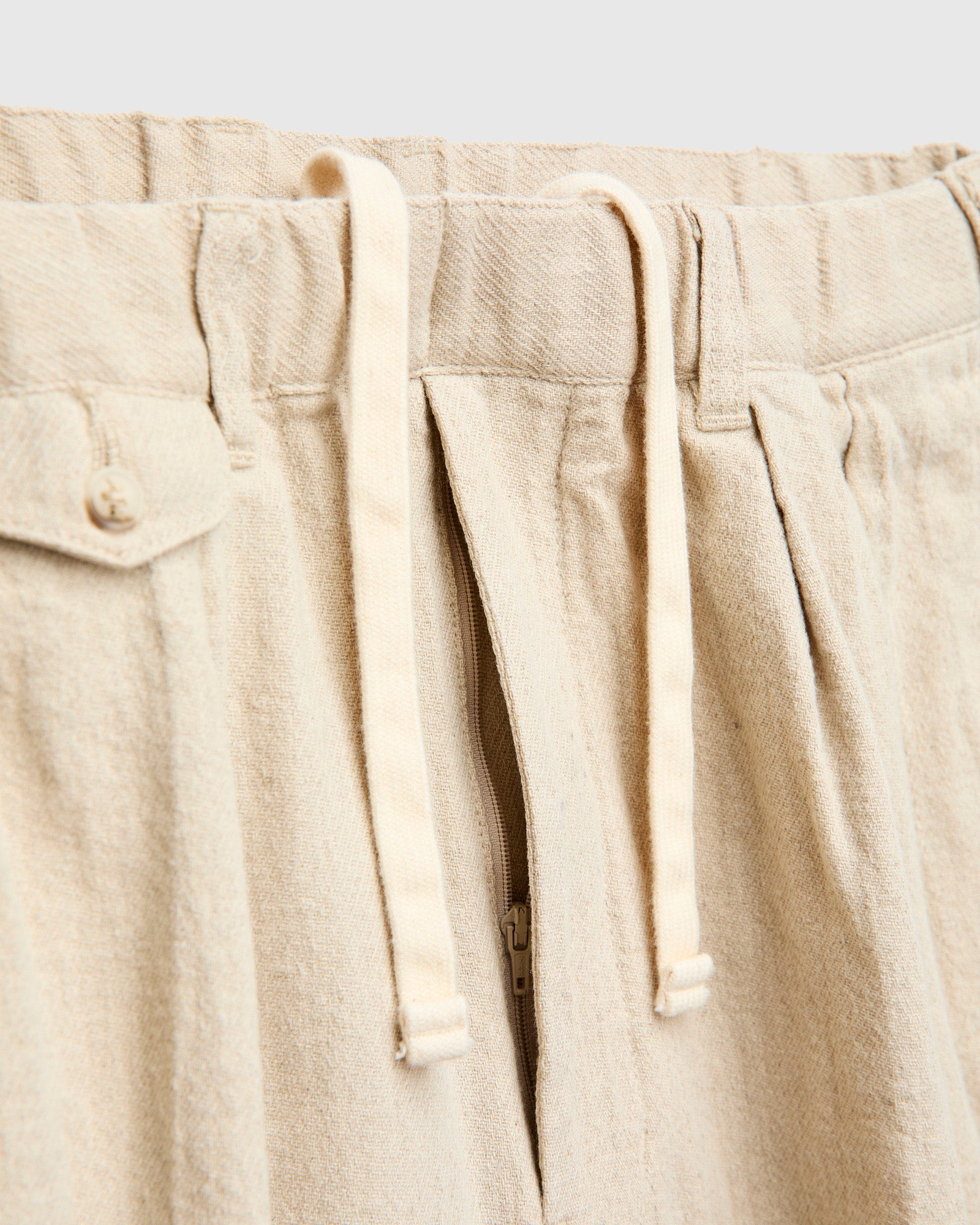 2-Pleat Linen Relax Trousers in Natural – Blue Owl Workshop