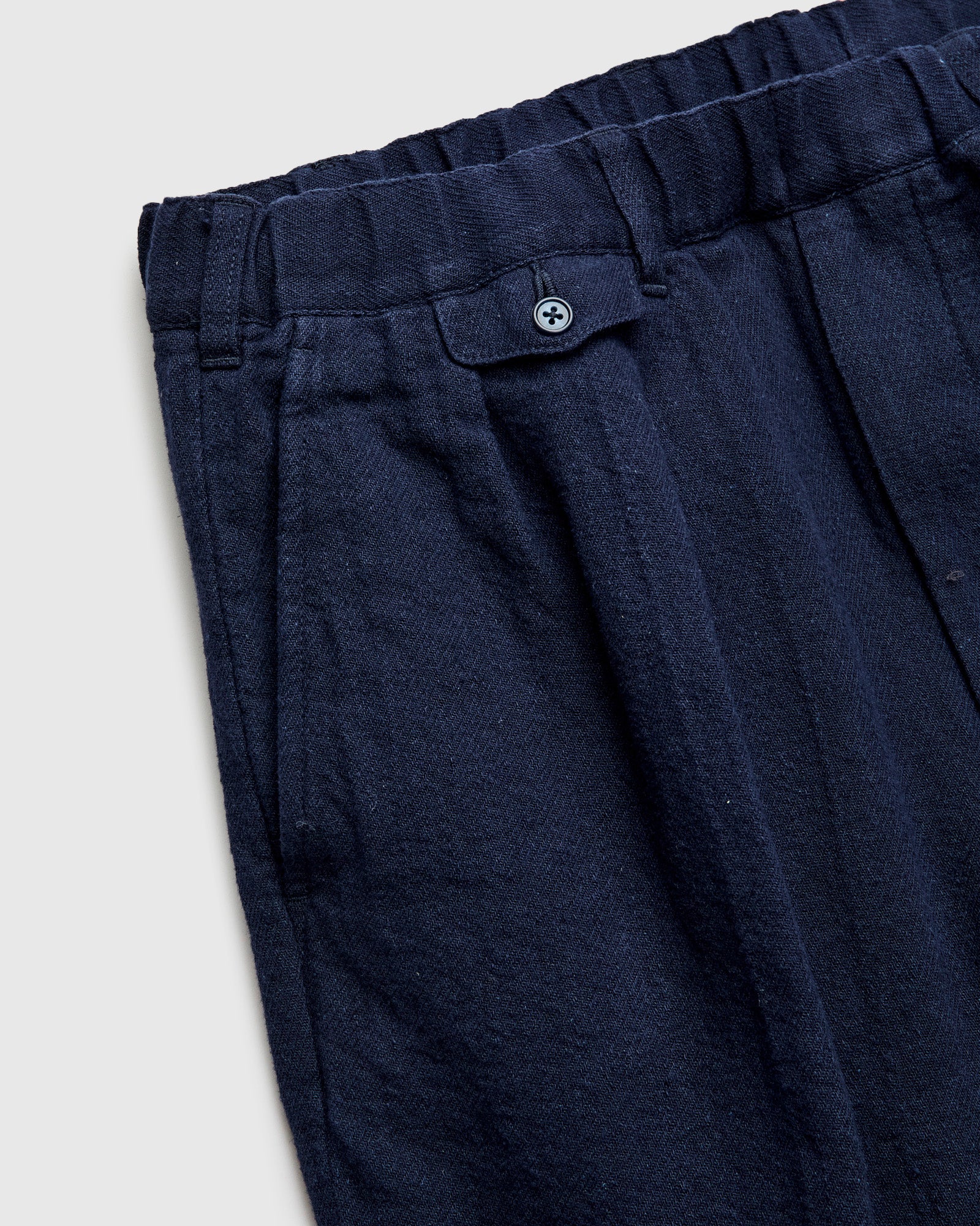 2-Pleat Linen Relax Trousers in Navy – Blue Owl Workshop