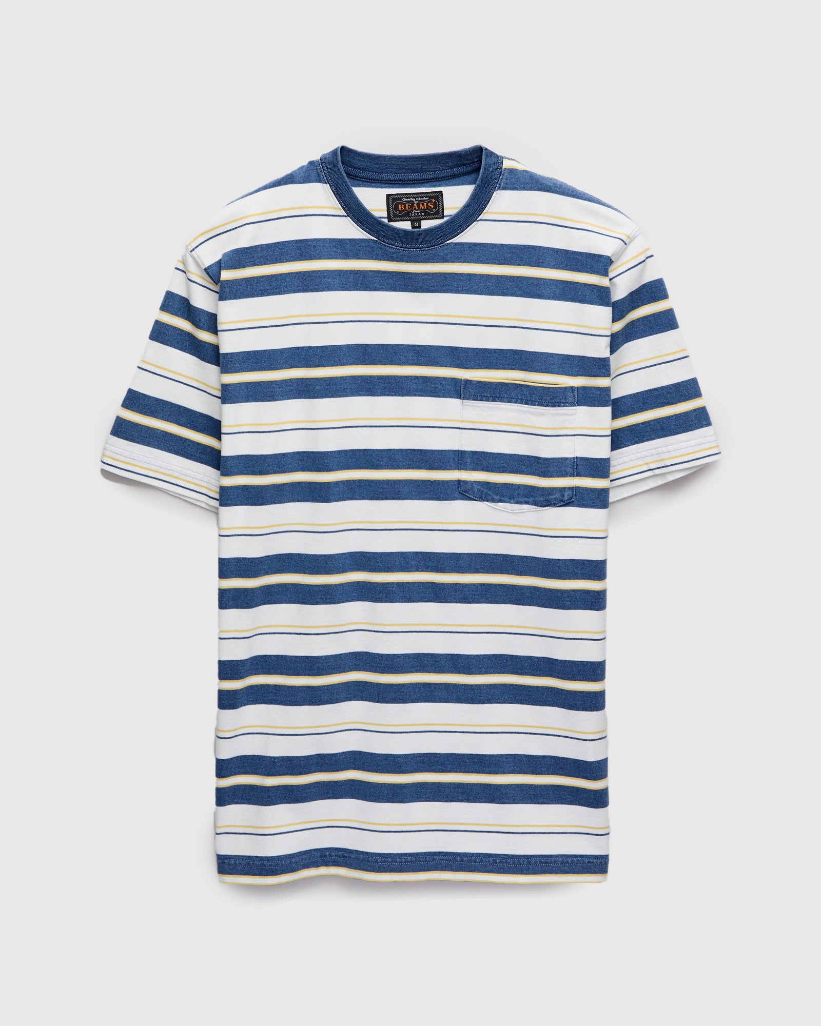 Indigo Stripe Pocket T-Shirt in Bleach – Blue Owl Workshop