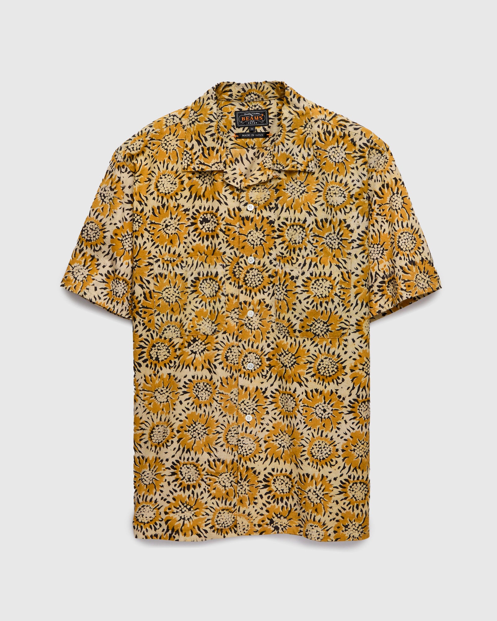 BEAMSGOLF メンズ M イエロー花柄シャツ BEAMSGOLF メンズ M イエロー花柄シャツ 【公式通販】