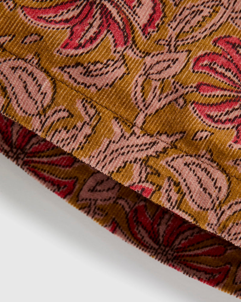 Fatigue Shorts in Khaki Floral Corduroy