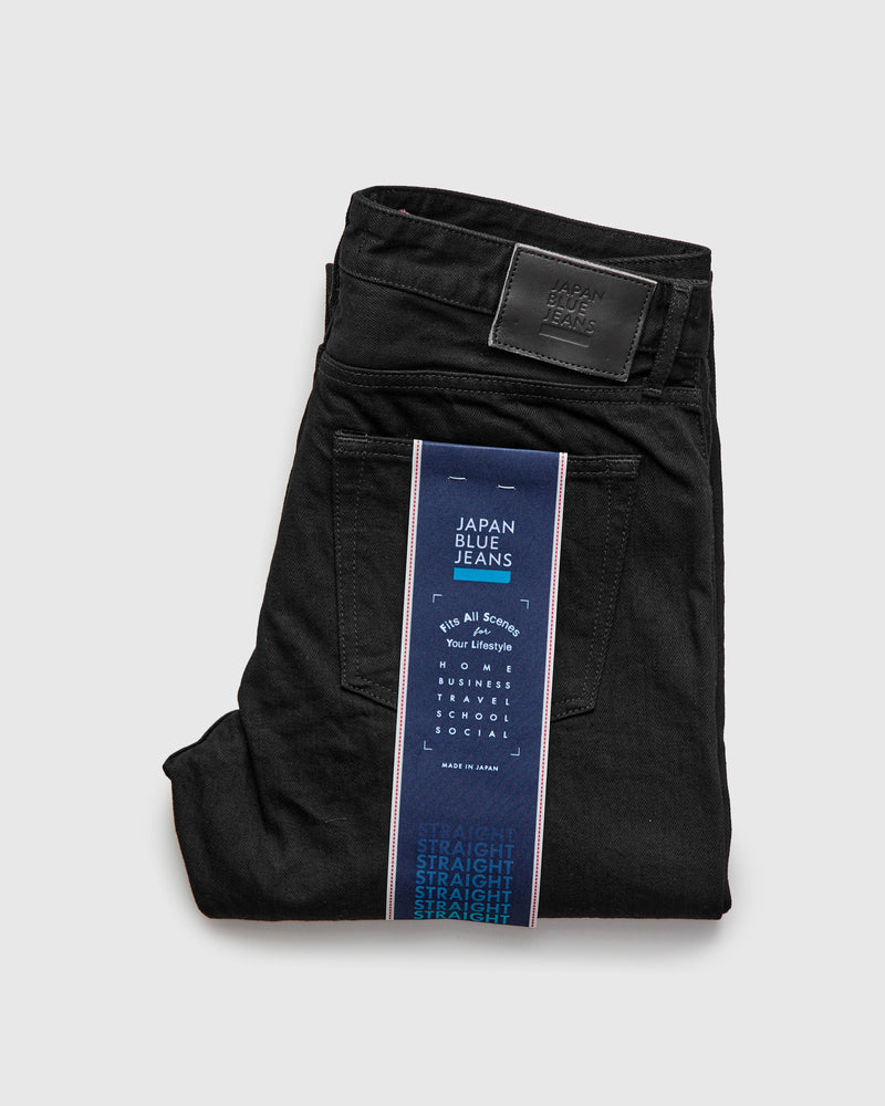 J314 14oz Black Selvedge Denim - Straight Tapered Fit