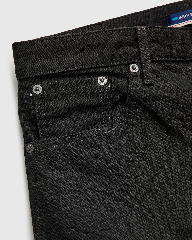 J314 14oz Black Selvedge Denim - Straight Tapered Fit