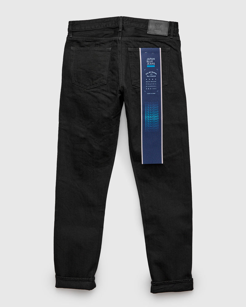 J314 14oz Black Selvedge Denim - Straight Tapered Fit