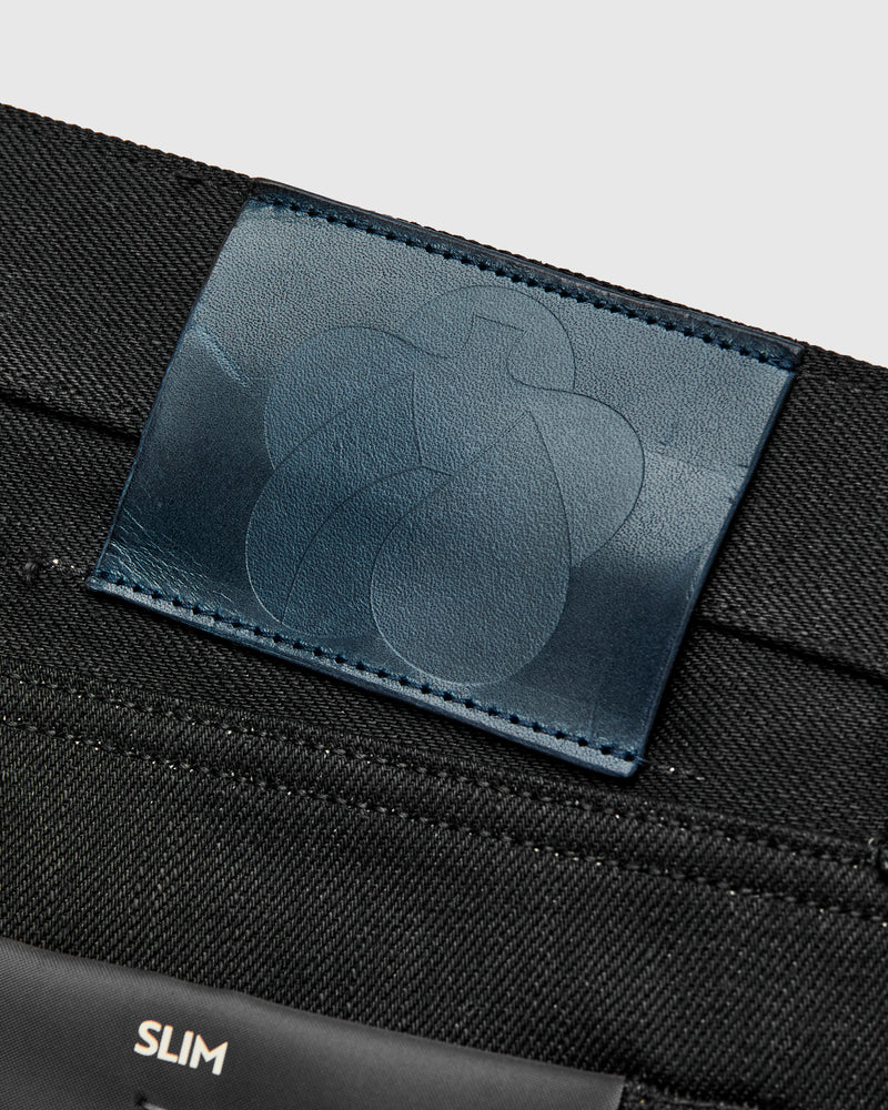 MMJZ1300 "Standard" 14.7oz Black Selvedge Denim - Slim Fit