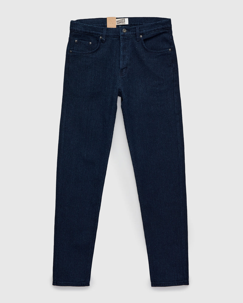 "Indigo Sashiko" 12.5oz Jacquard Denim - Easy Guy Fit