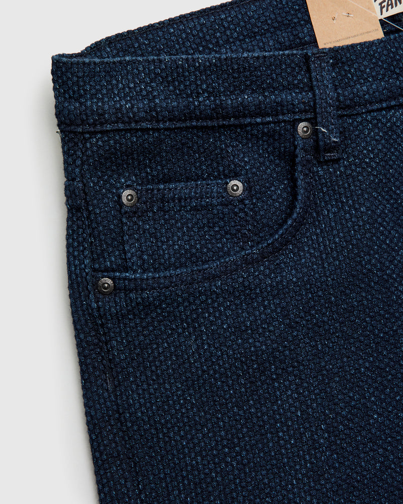 "Indigo Sashiko" 12.5oz Jacquard Denim - Easy Guy Fit