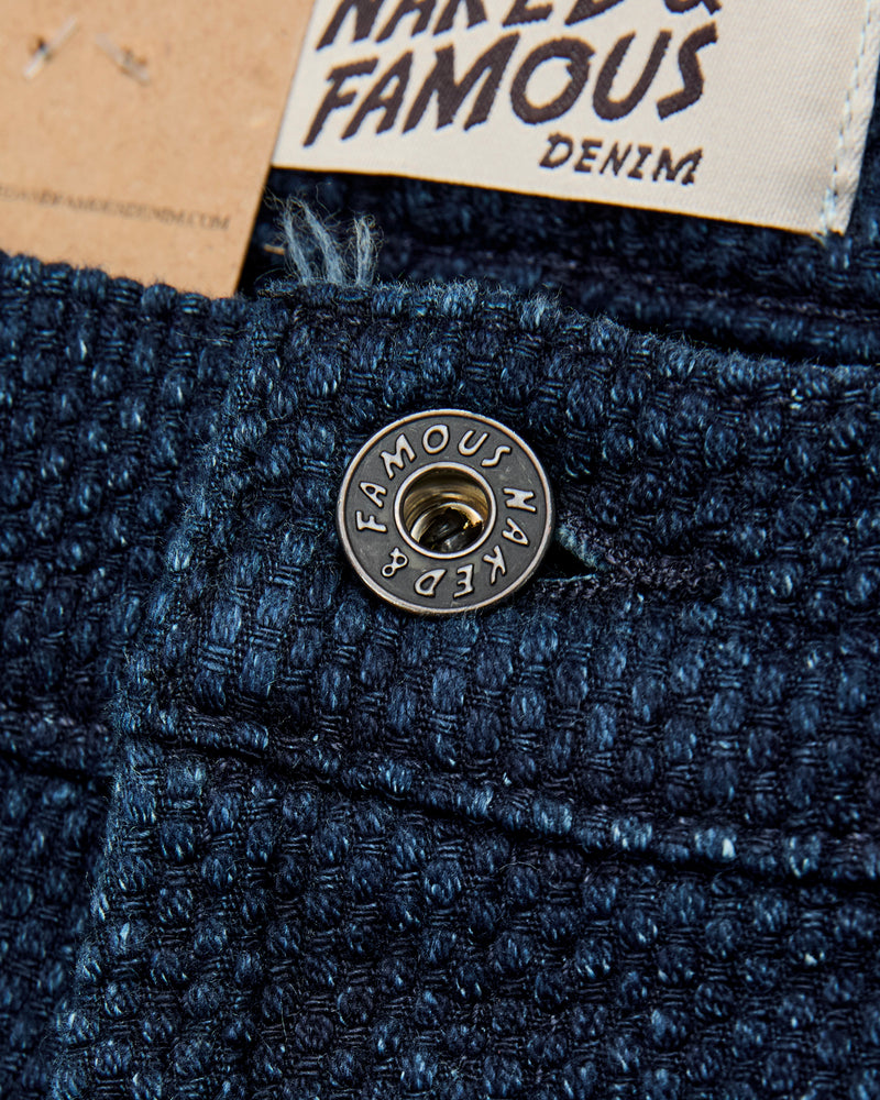 "Indigo Sashiko" 12.5oz Jacquard Denim - Easy Guy Fit