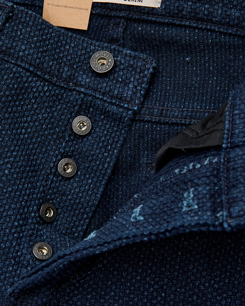 "Indigo Sashiko" 12.5oz Jacquard Denim - Easy Guy Fit