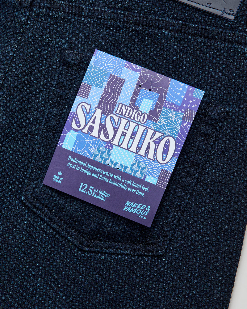 "Indigo Sashiko" 12.5oz Jacquard Denim - Easy Guy Fit