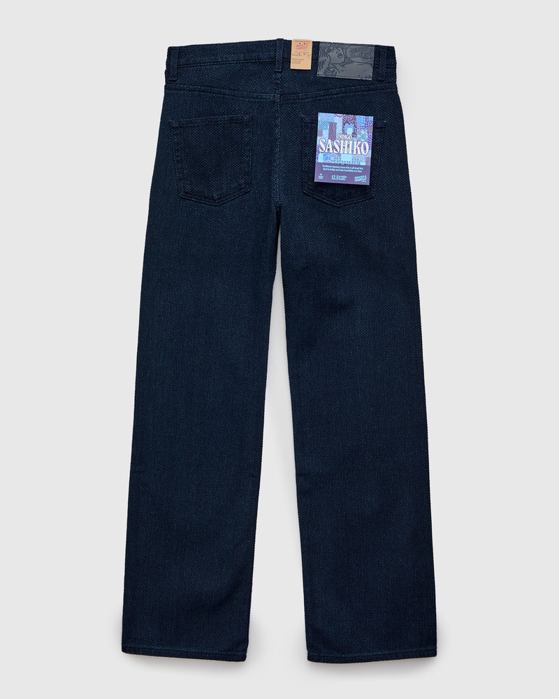 "Indigo Sashiko" 12.5oz Jacquard Denim - Strong Guy Fit