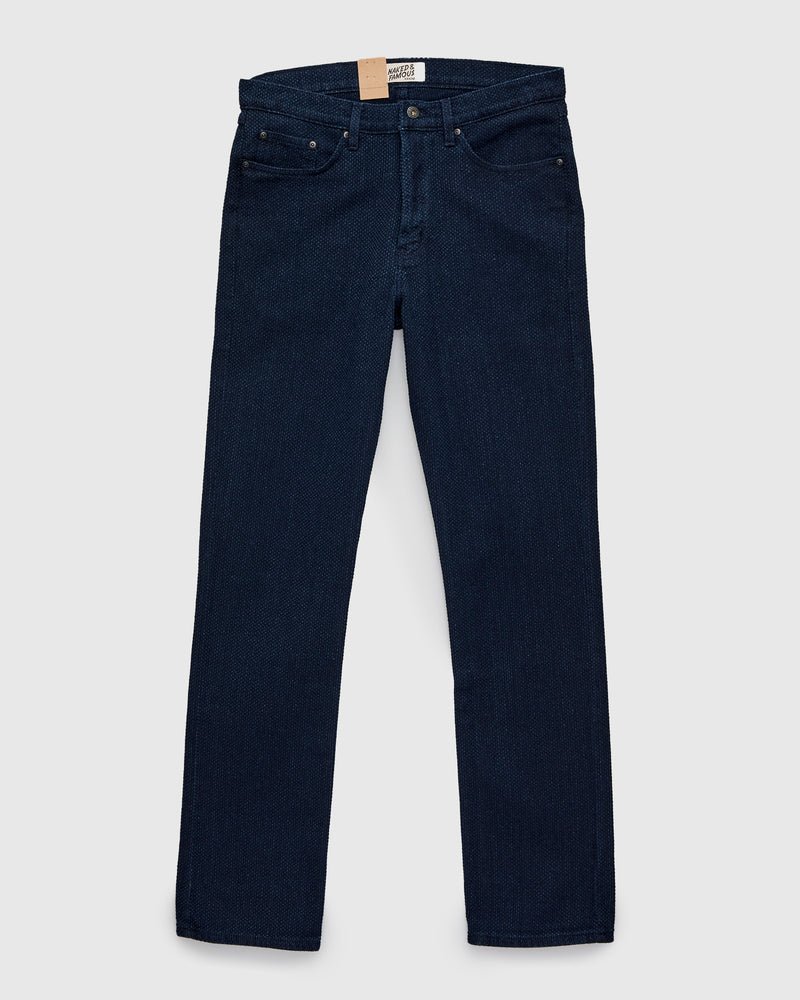 "Indigo Sashiko" 12.5oz Jacquard Denim - True Guy Fit
