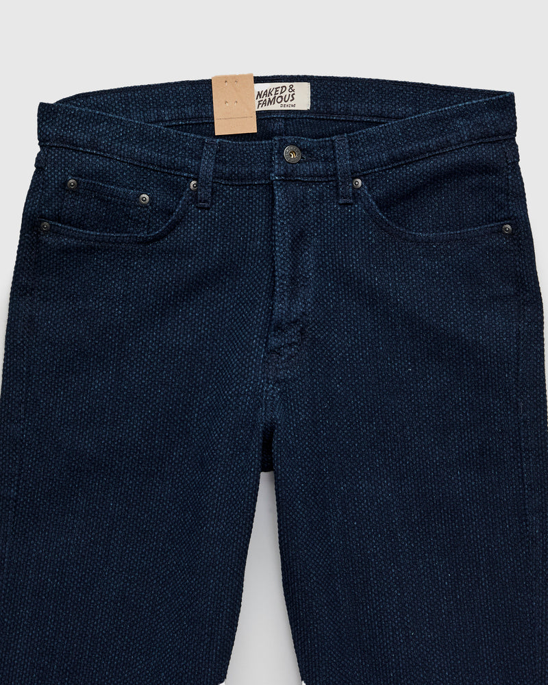 "Indigo Sashiko" 12.5oz Jacquard Denim - True Guy Fit