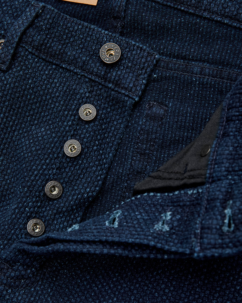 "Indigo Sashiko" 12.5oz Jacquard Denim - True Guy Fit