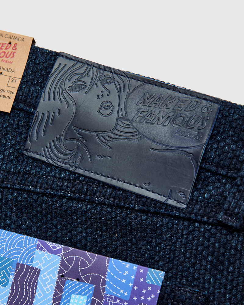 "Indigo Sashiko" 12.5oz Jacquard Denim - True Guy Fit