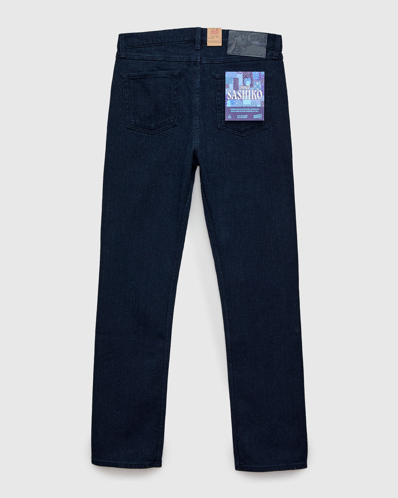 "Indigo Sashiko" 12.5oz Jacquard Denim - True Guy Fit