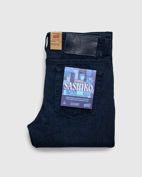 No.1153 ☆横振り刺繍パッチ☆ LAST PHANTOMS Indigo Sashiko