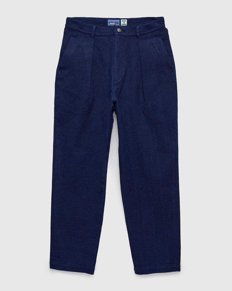 Light Sashiko Trousers in Pure Indigo