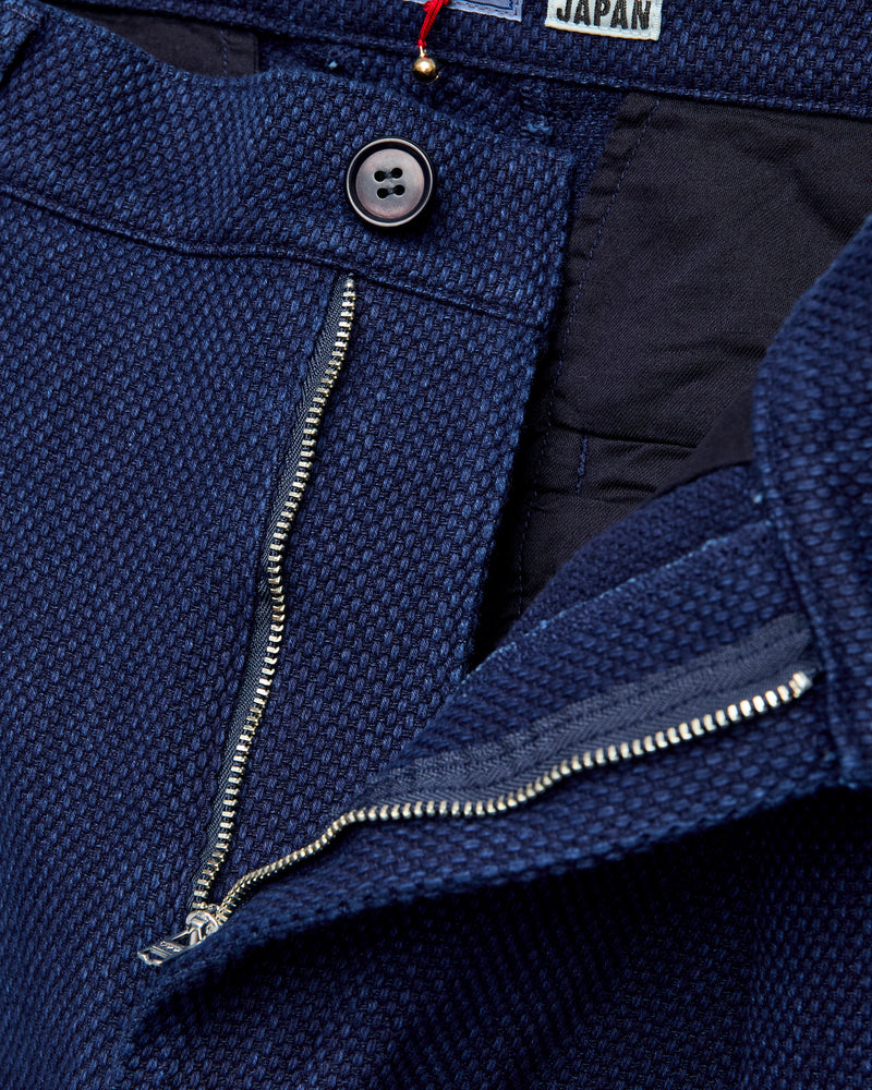 Light Sashiko Trousers in Pure Indigo