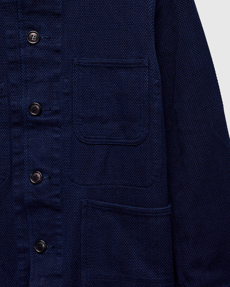 Light Sashiko Coverall Jacket in Pure Indigo