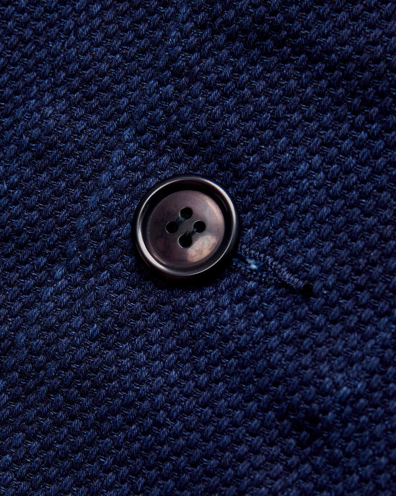Light Sashiko Coverall Jacket in Pure Indigo