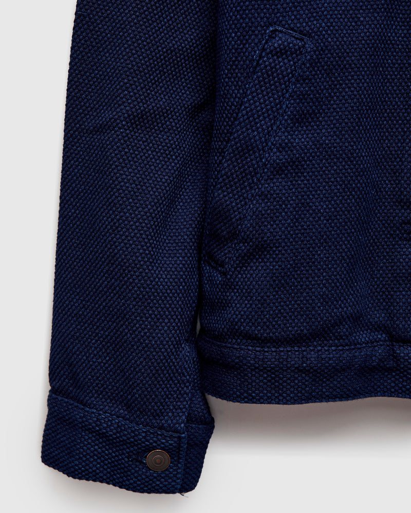 Light Sashiko Trucker Jacket in Pure Indigo