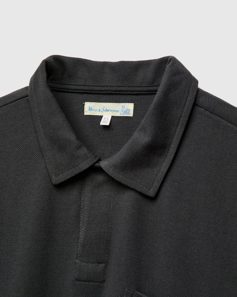 2PKPL "Good Originals" Loopwheel Polo Shirt in Charcoal