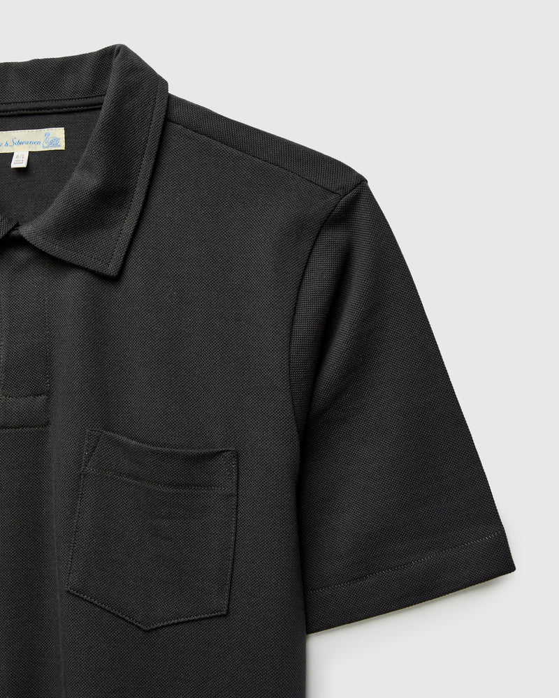 2PKPL "Good Originals" Loopwheel Polo Shirt in Charcoal