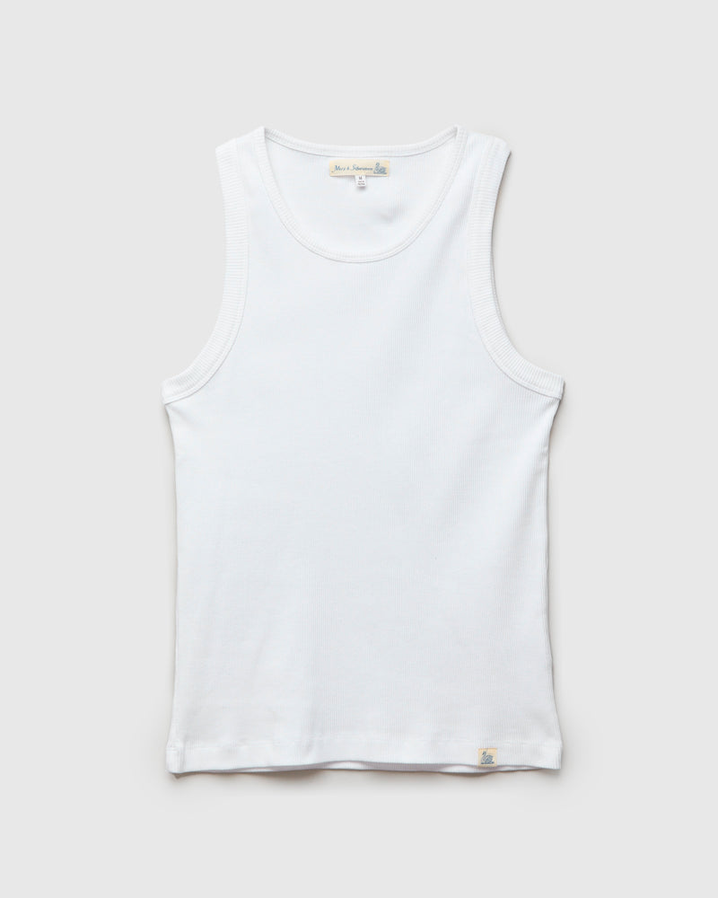 RBT01 "Good Basics" 7.2oz Ribbed Tanktop in White