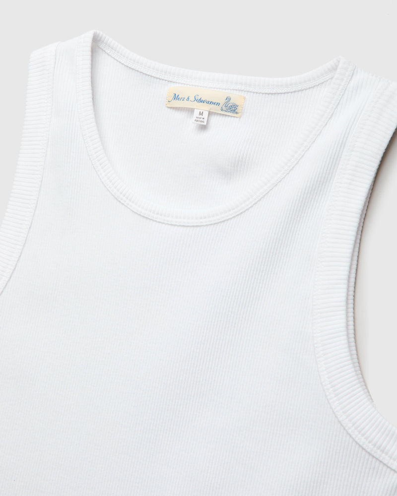 RBT01 "Good Basics" 7.2oz Ribbed Tanktop in White