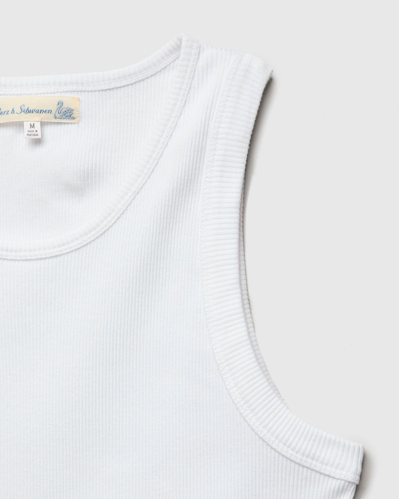 RBT01 "Good Basics" 7.2oz Ribbed Tanktop in White