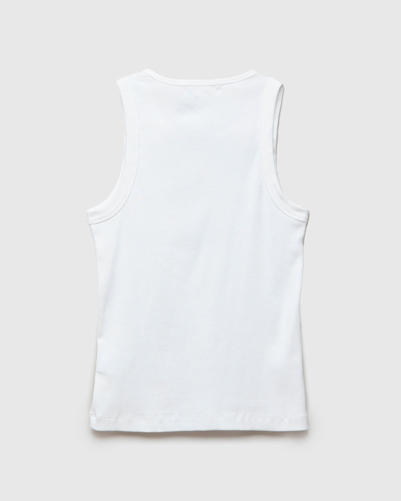 RBT01 "Good Basics" 7.2oz Ribbed Tanktop in White