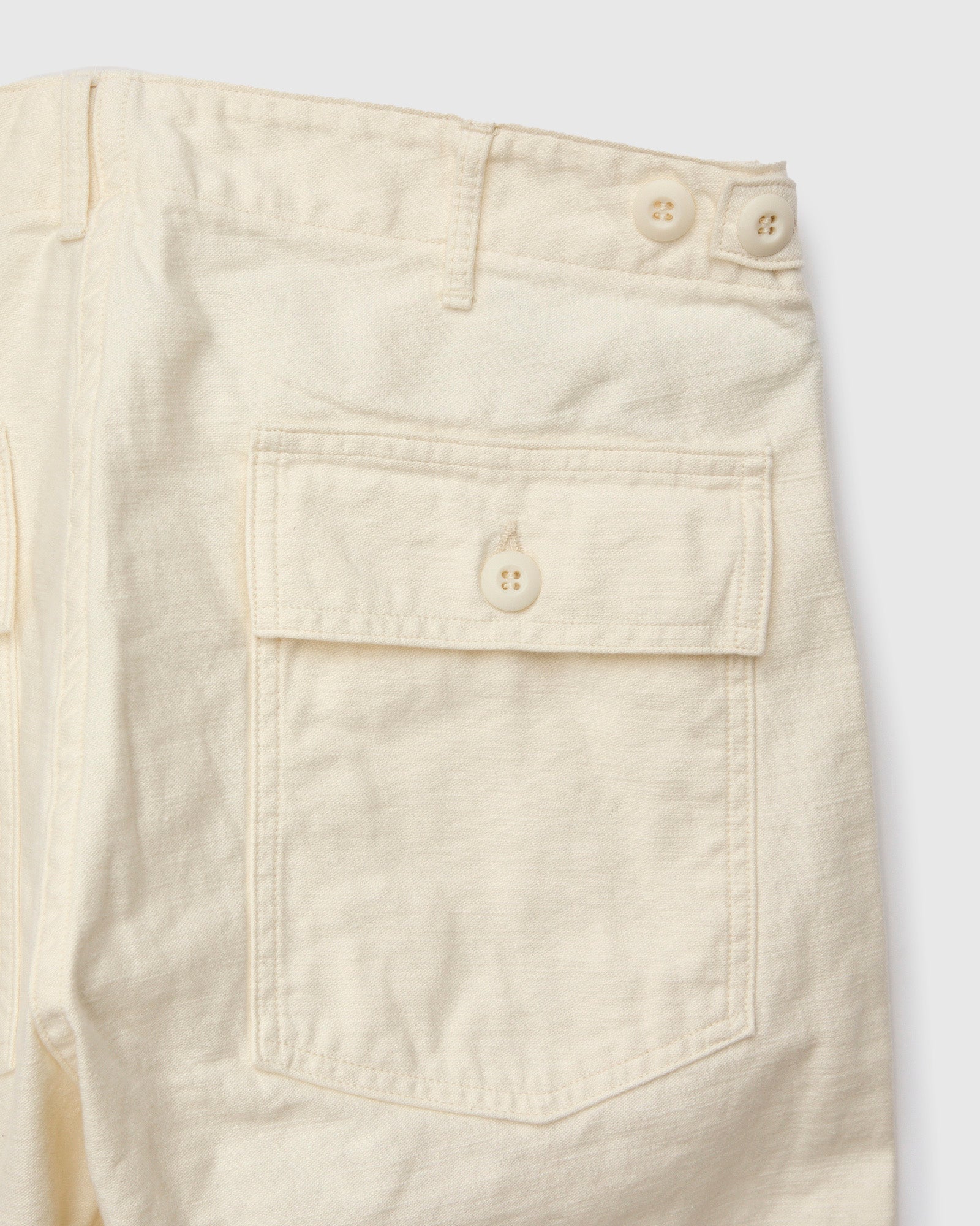 Slim Fatigue Pants in Ecru – Blue Owl Workshop