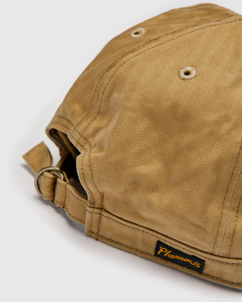 Herringbone Work Cap in Beige