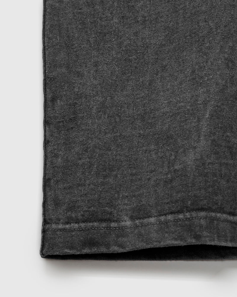 Heavyweight Pigment Dye Pocket T-Shirt in Faded Black