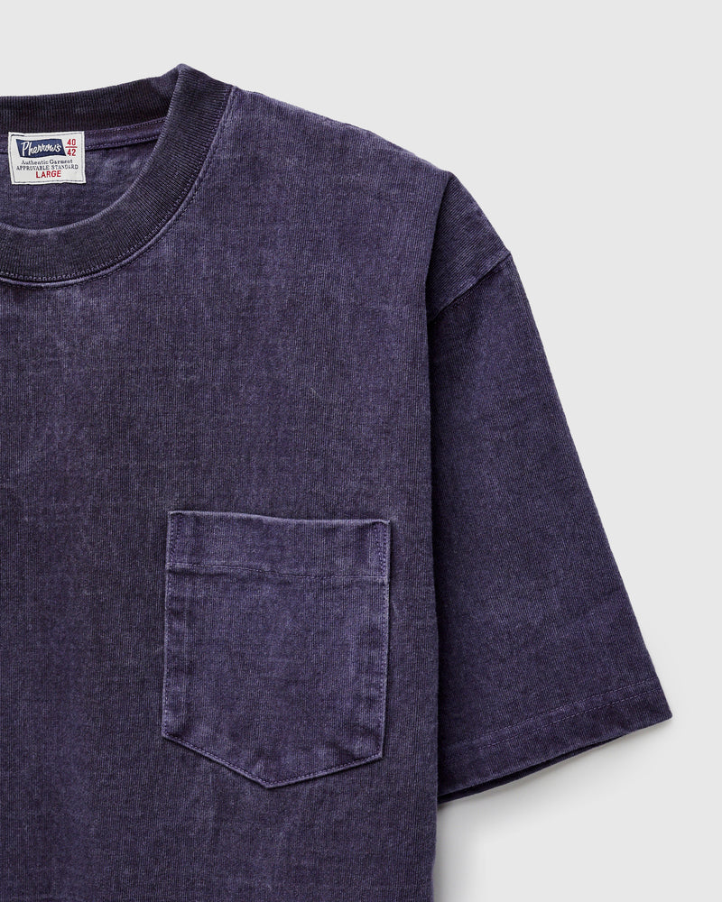 Heavyweight Pigment Dye Pocket T-Shirt in Faded Purple