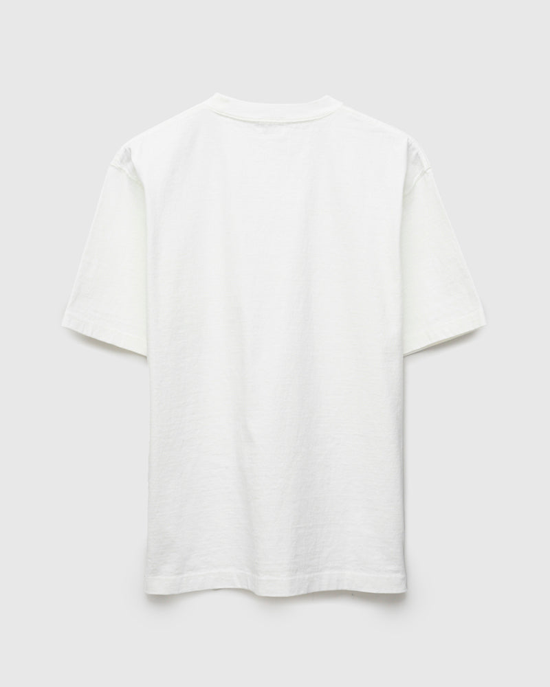 Heavyweight Pigment Dye Pocket T-Shirt in White
