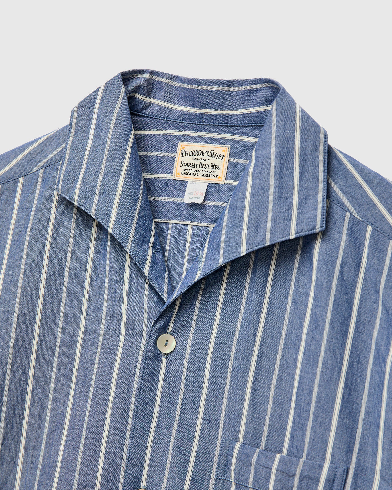 Italian Collar Shirt in Navy Stripe – Blue Owl Workshop