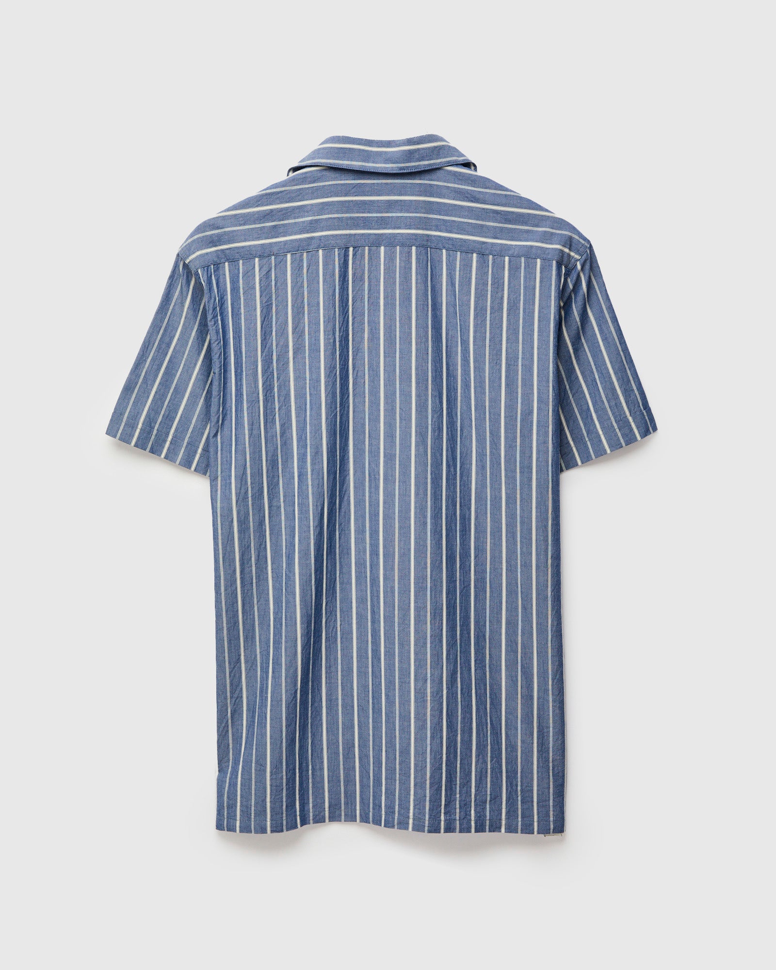 人文 C.O.B. Italian Collar Shirt Italian Collar Shirt in Navy Stripe – Blue Owl Workshop