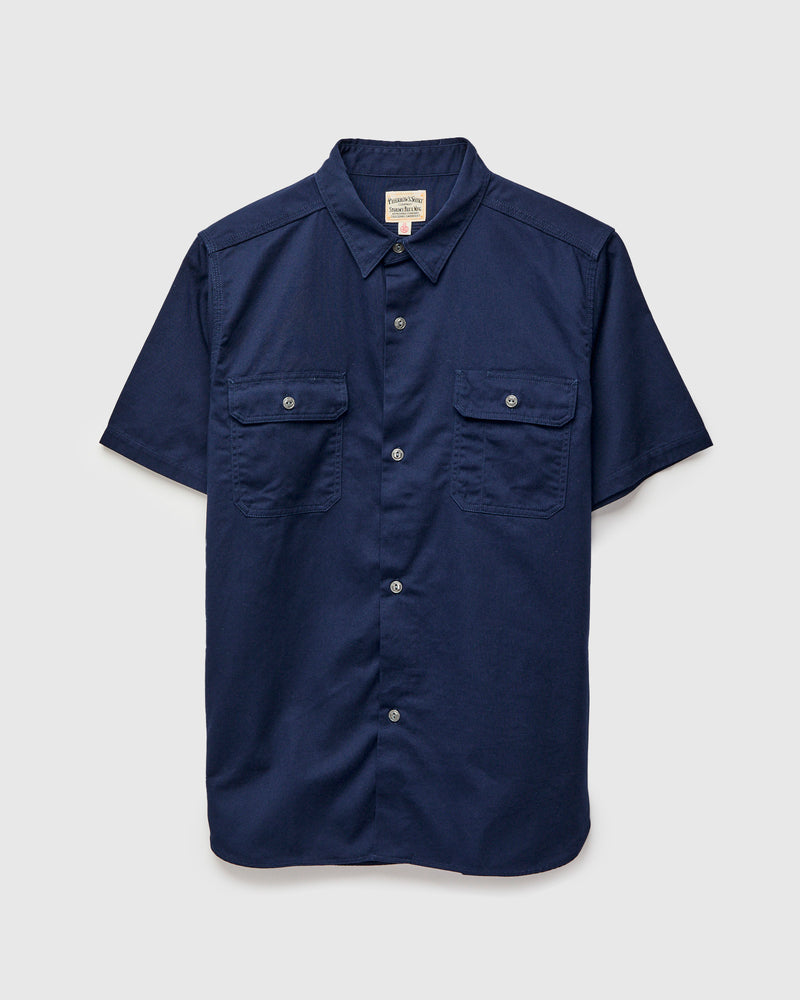SS Garage Shirt in Navy Blue Owl Workshop SS Garage Shirt in Navy Blue Owl Workshop