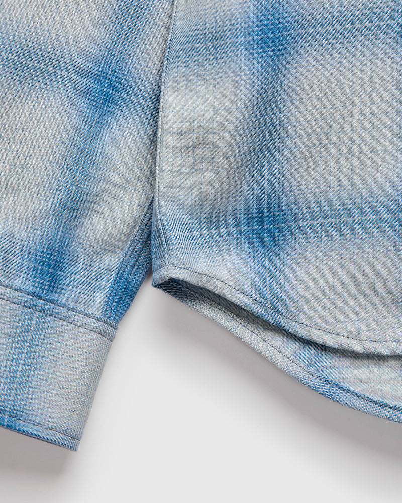 "Field Shirt" in Sky Blue Shadow Plaid