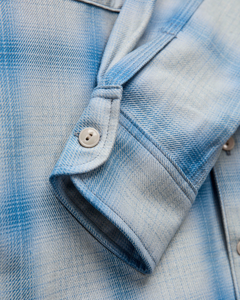 "Field Shirt" in Sky Blue Shadow Plaid