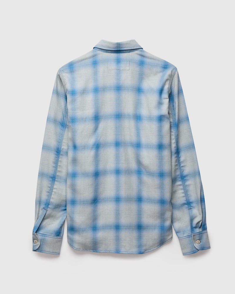 "Field Shirt" in Sky Blue Shadow Plaid