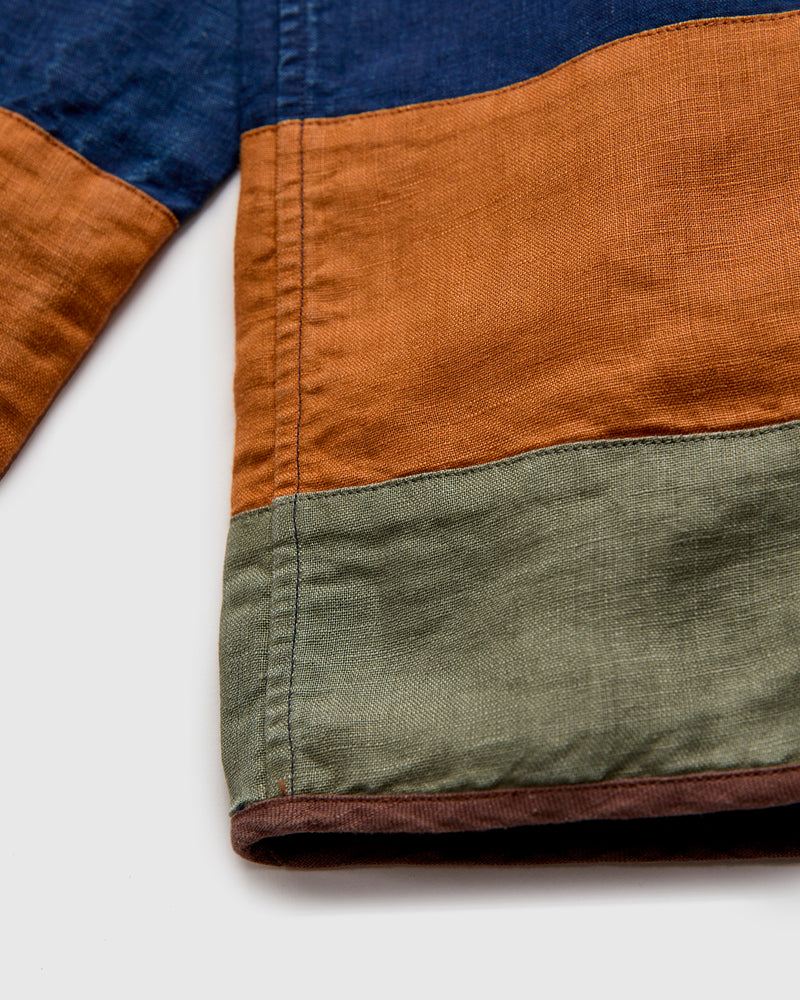 MSP-4041 Linen Haori Jacket in Indigo