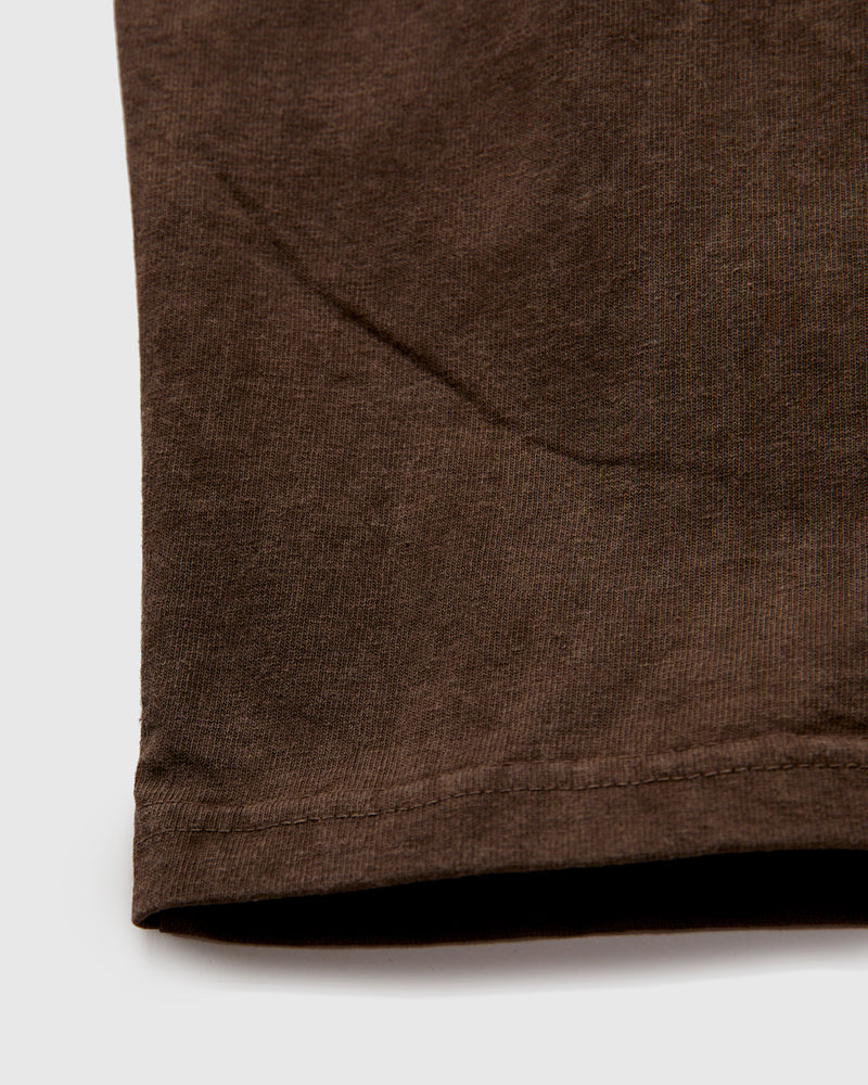 "Amami Dorozome" Shibori T-Shirt in Earth Brown